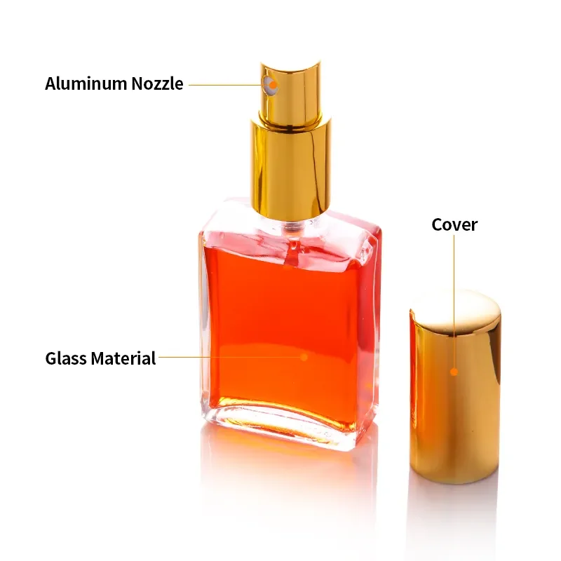 Empty Packaging 30ml 50ml 100ml 15ml  Black Transparent Fragrance Oil Glass Perfume Spray Bottle Glass Spray Bottles