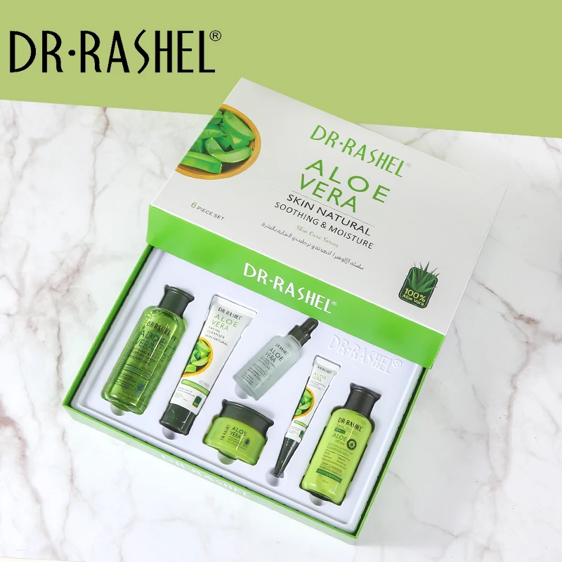 Dr rashel aloe vera deep moisturizing smoothing whitening brightening anti-aging skin care set 1554