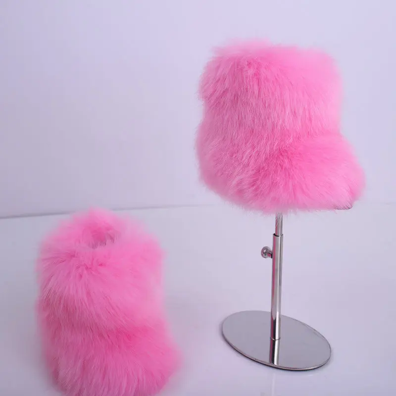 Новинка; Детские сапоги Martin до бедра; Пушистые ботинки для девочек