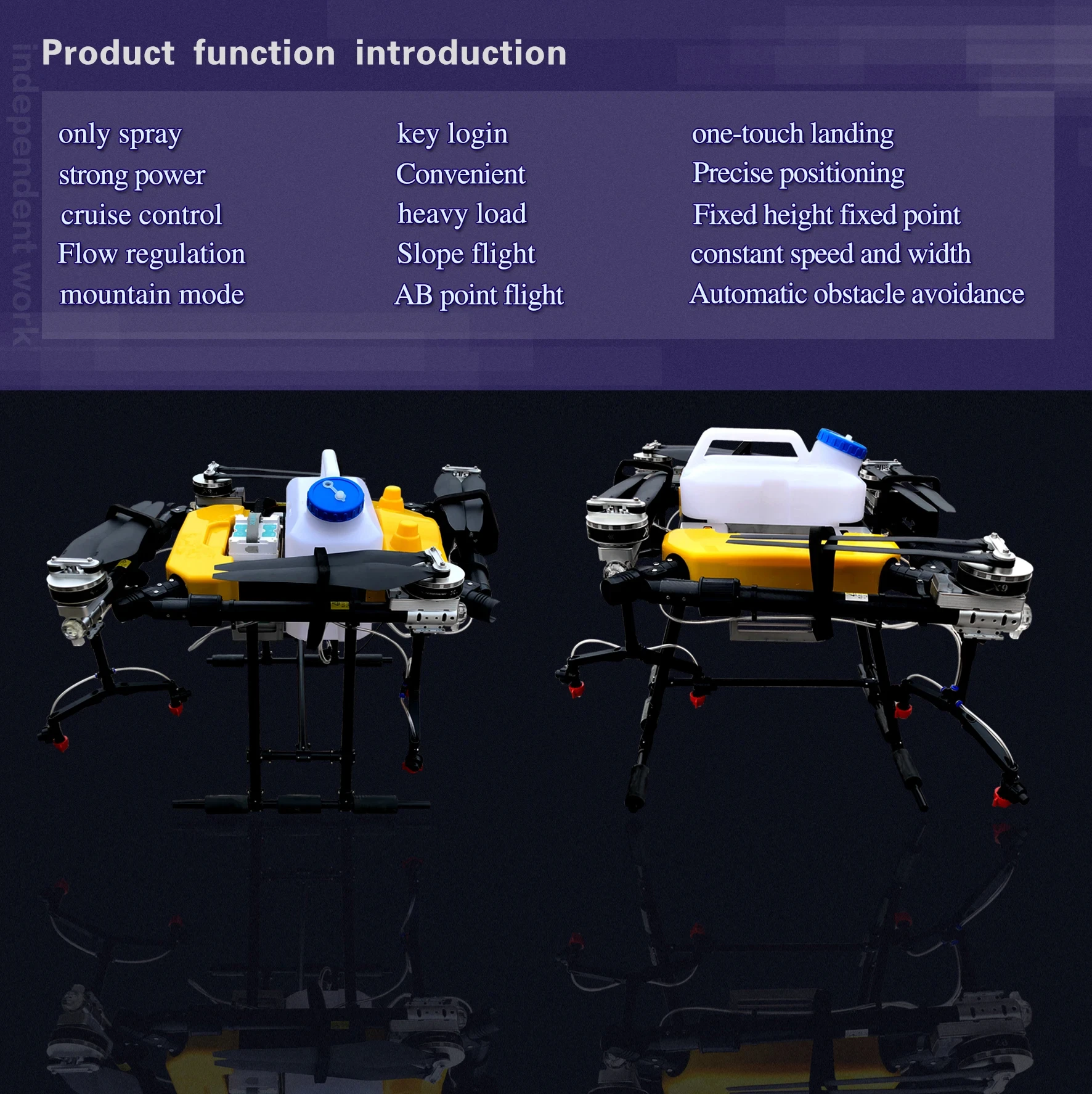 Factory sale 4-axis 17L drones with gps long range agricultural sprayers drone supplier