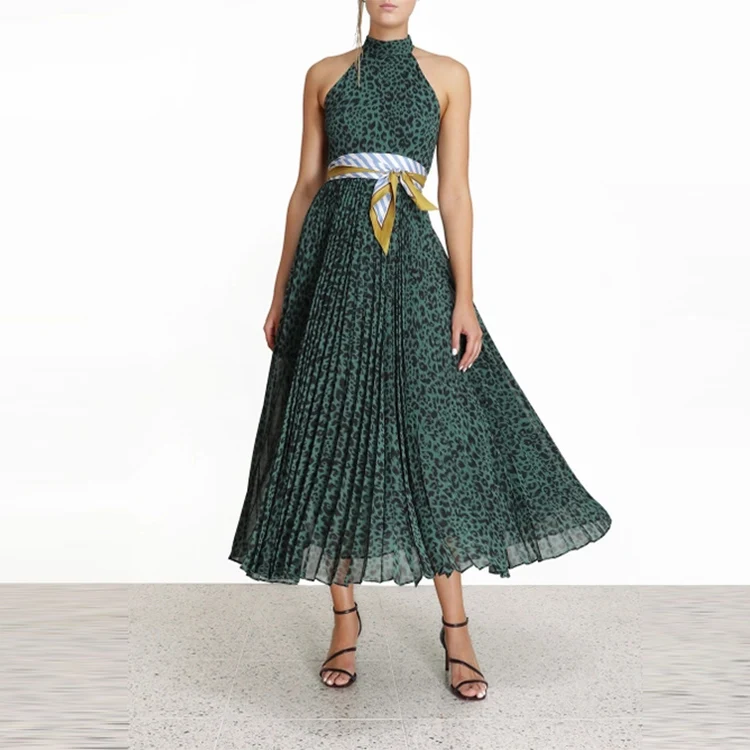 ladies pleated midi dress
