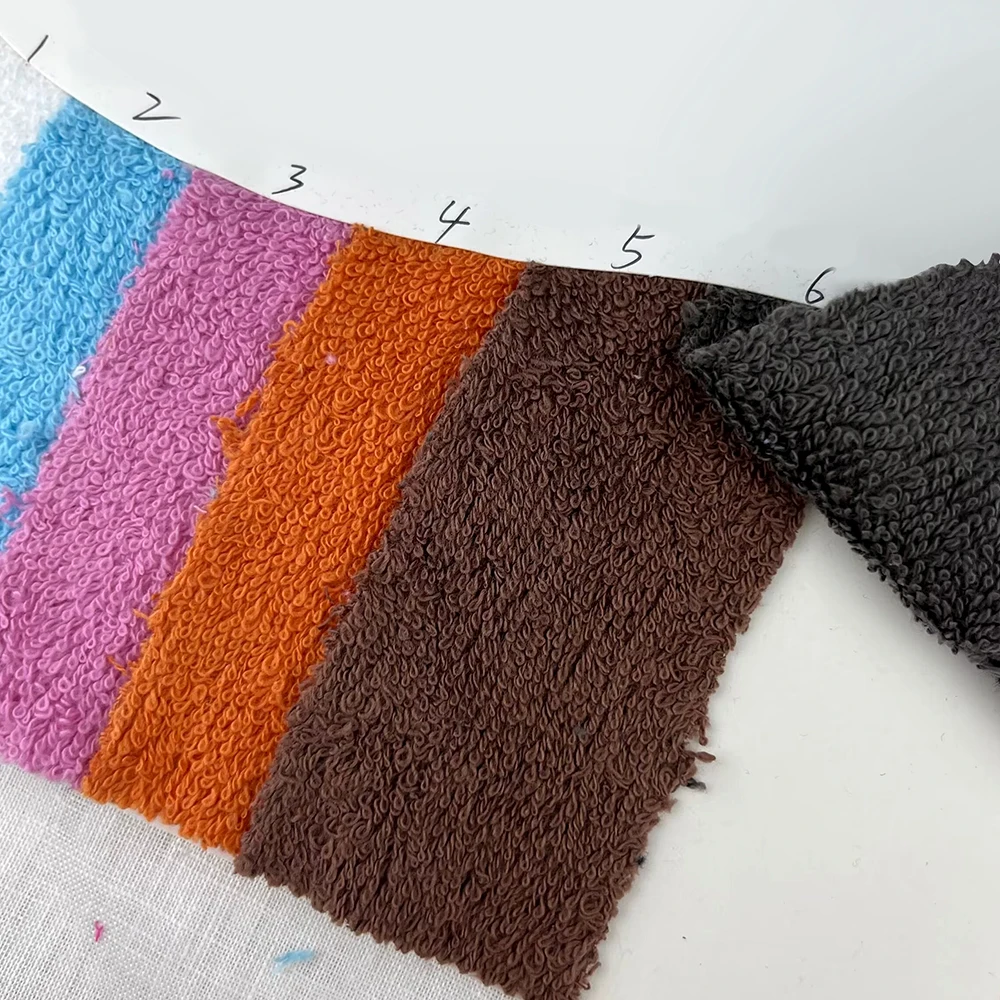 White Woven Pure Cotton 430g Double Sided Terry Towelling Fabric Bath Towel Dry Hair Hat