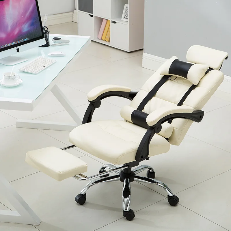 Computer Game Leather Office Chair With Footrest - Image 2