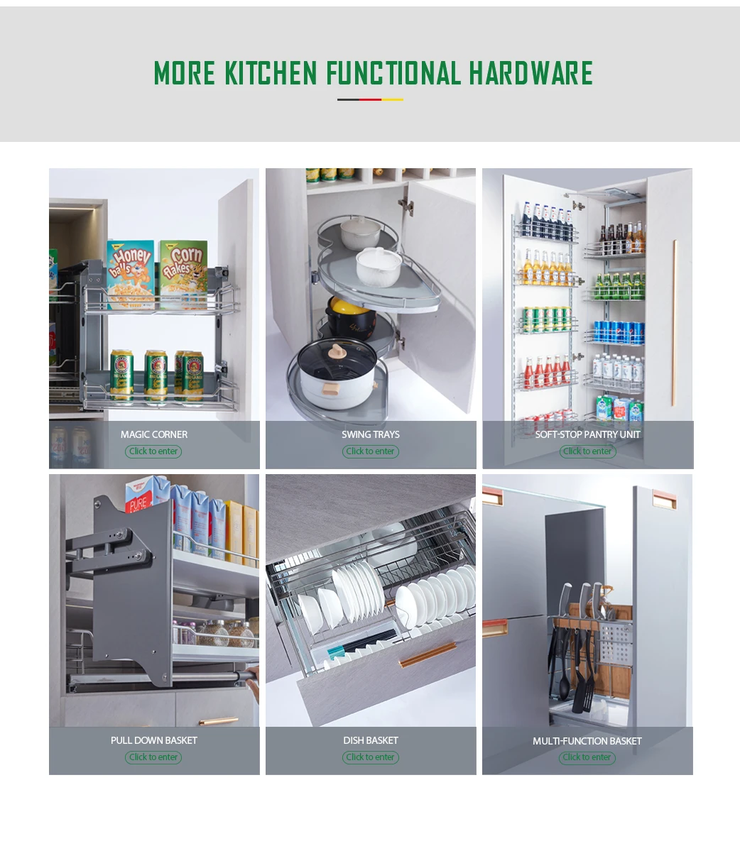 Tallsen Kitchen Storage Organizer Pull Out Tall Unit Tandem Glass Basket Pantry Unit