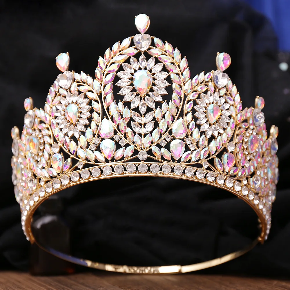 2024 New Large Size Adjustable Round Beauty Pageant Crown  display picture 3