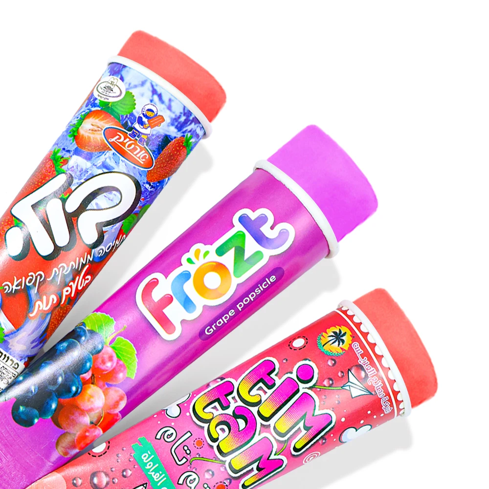 JAHOO PACK Customized Disposable Candy Ice Cream Squeeze Cup Push up Jelly Paper Tube