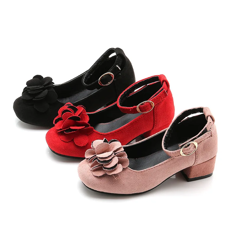 Fashion Kids Low Heel Sandals Princess Shoes for Parties