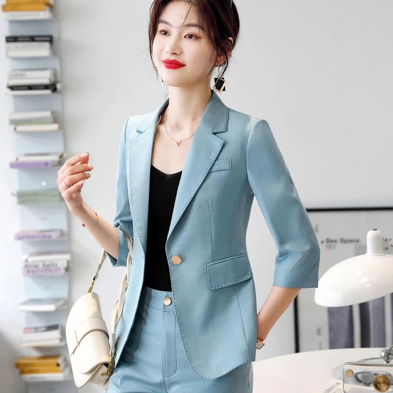 Wholesale 2 Piece Set Suits Women Office Lady Work Pant Suits Formal Female  Pink Half Sleeve Elegant Blazer With Pant - Buy Pink Suits,Women Pant Suit,Pant  Suit Product on Alibaba.com