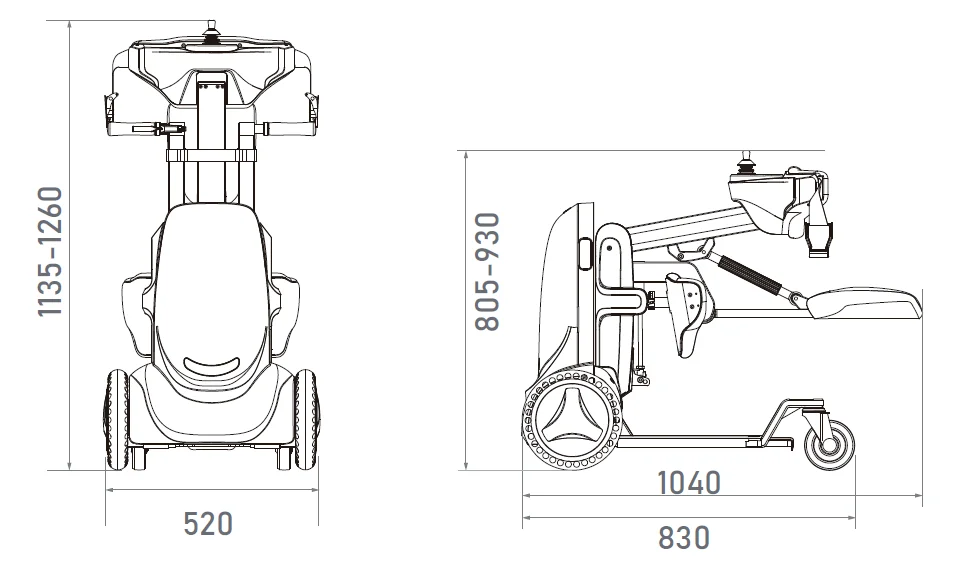 Electric Assist Standing Wheelchair Auto folding with Smart App Lifting assist power chair for the Hemiplegia patient manufacture