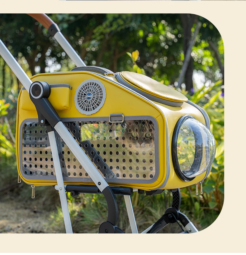 Luxury Detachable Stair Climbing Dog Buggy Small Twin Double 3in1