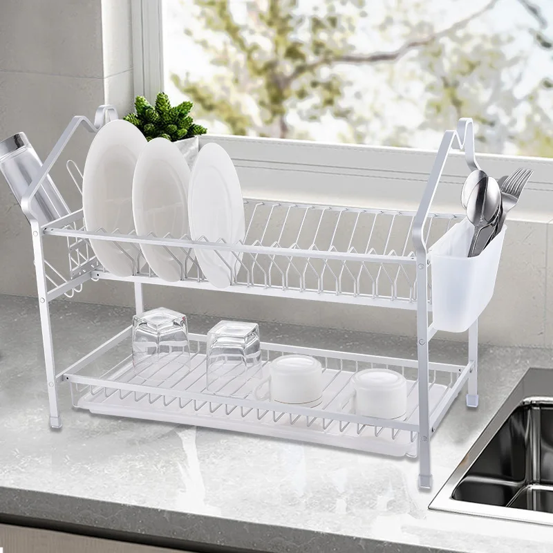 Xiangyu Silver Kitchen Shelf Rack Kitchen Counter Dish Drainer Rack