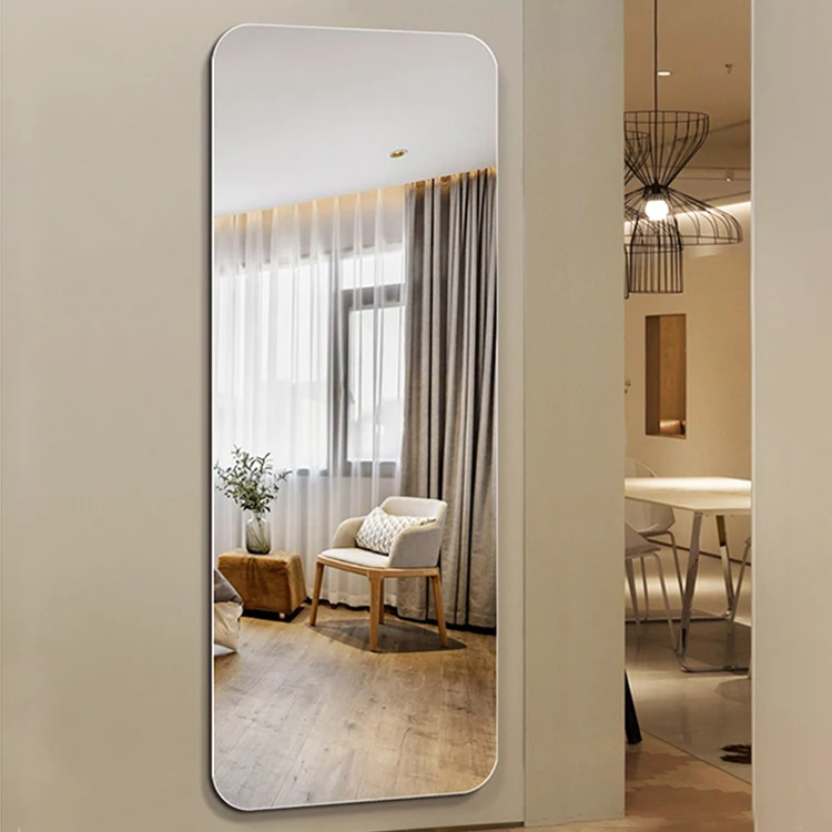 venta caliente personalizado frameless rectangular longitud completa colgar  pared espejo vestidor