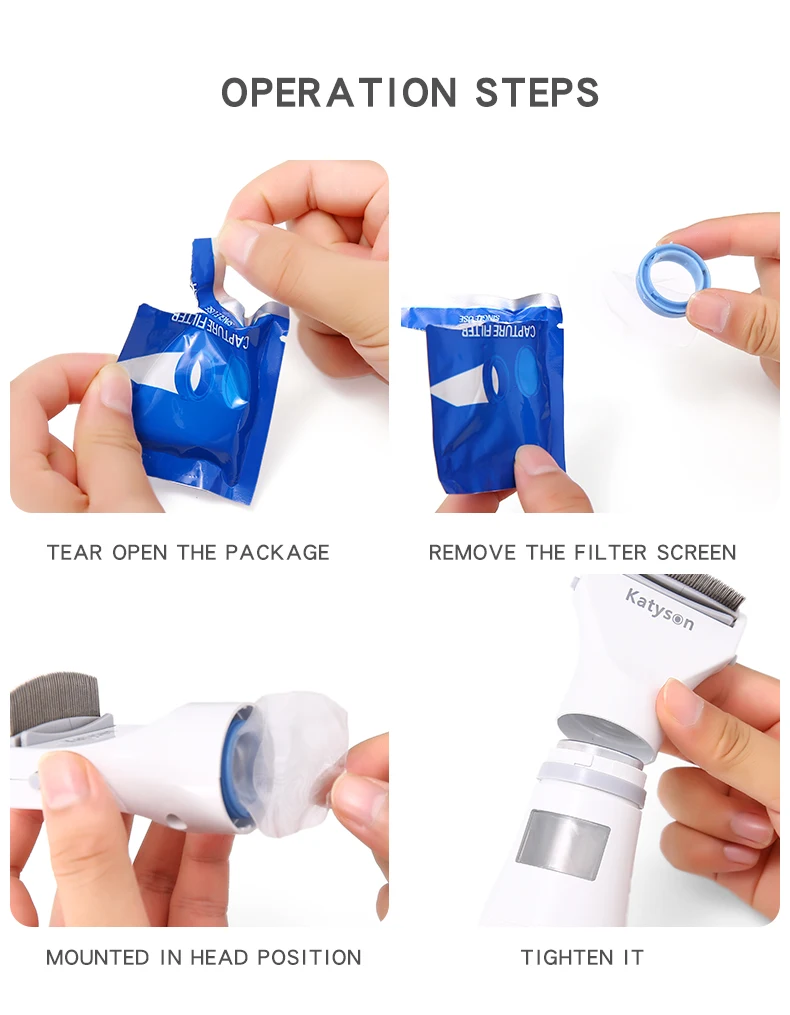 PSB electric hair cleaning brush comb pet hair lice remover