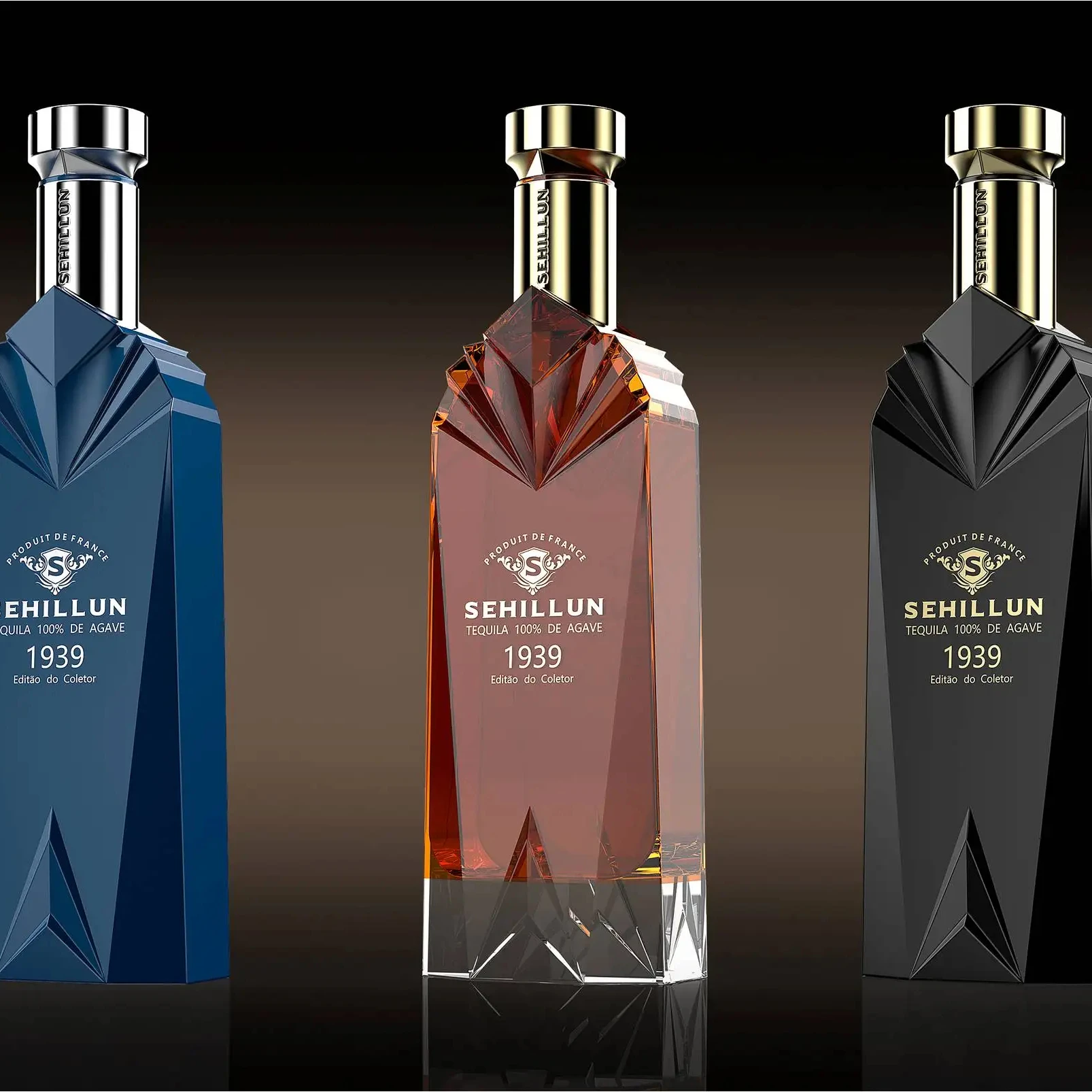 750ml Liquor Spirit Glass Bottles Vodka RUM JIN Tequila Brandy Bottle