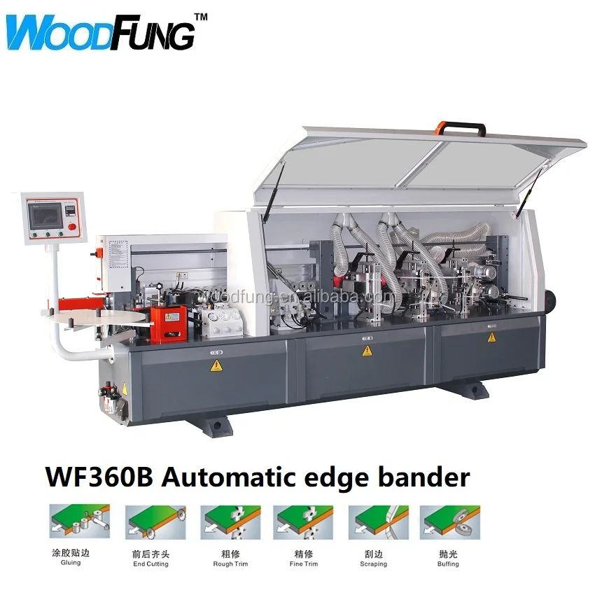 WF360A 1200KG Edge Banding Machine for Wood Gluing Pressing Refined Polishing