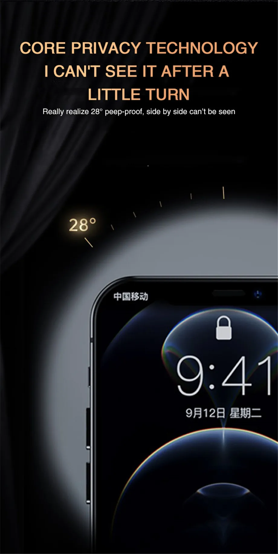 Full Cover Antispy Screen Protector For Iphone 11 12 13 14 15pro Max Privacy Glass For Iphone 7