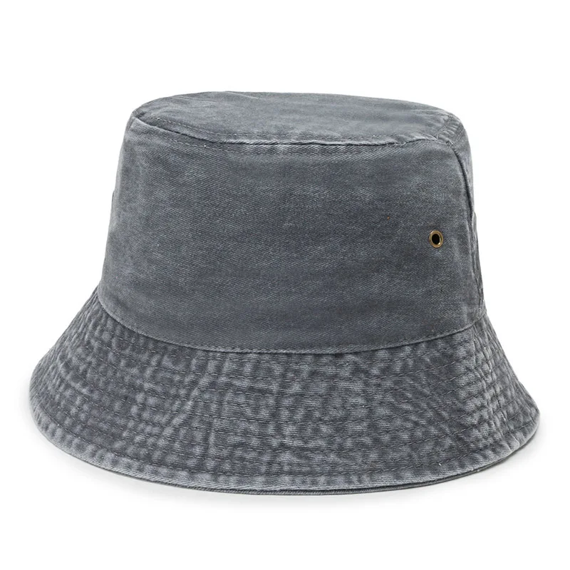 Fashion Vintage Wide Brim Washed Cotton Canvas Borduren Distressed ...