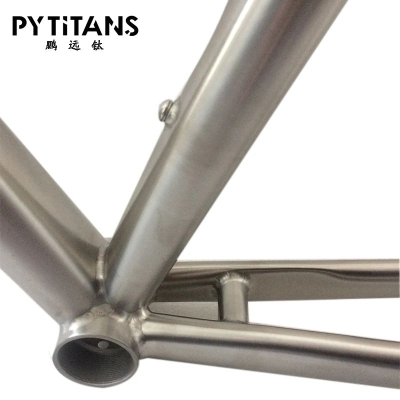PYTITANS 700c titanium bike frame disc road for internal cable routing