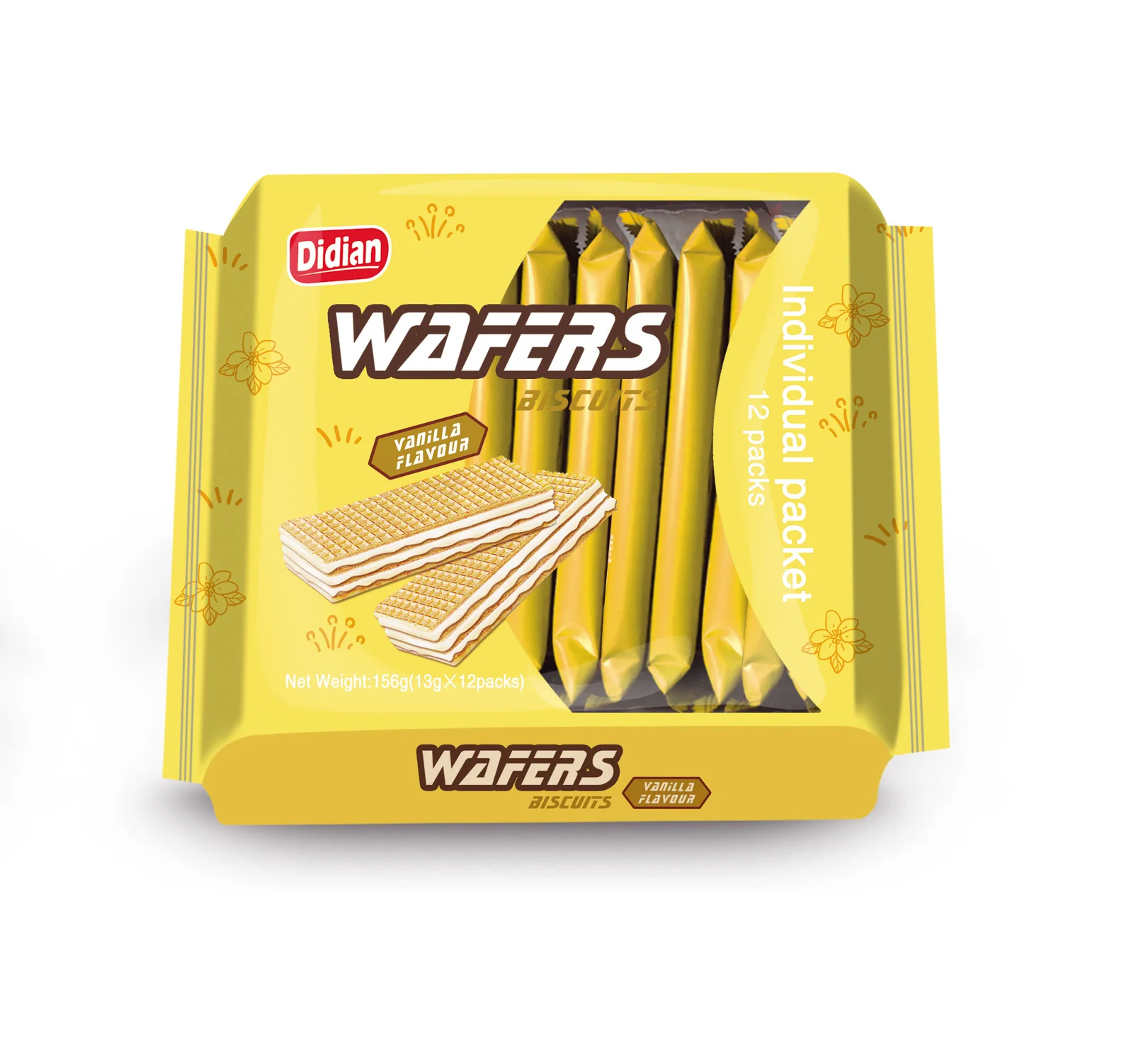 13g*24 Package Vanilla Flavor Wafer Cheap Biscuits Wafer Biscuits Hahal