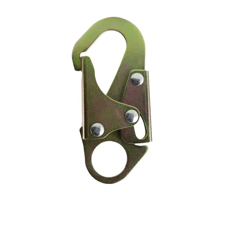25 KN Trigger Safety Double Locking Forged Snap High-strength Safety Hook Rope Steel Snap Hook for Building Metal Snap Hook