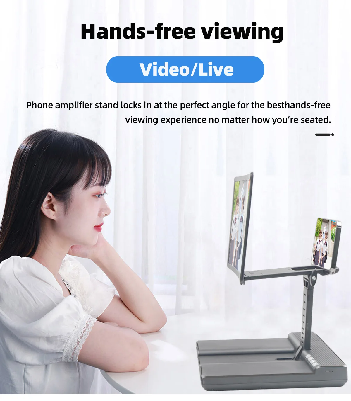 2021 New Arrivals Mobile Phone Screen Amplifier Foldable Wide Viewing