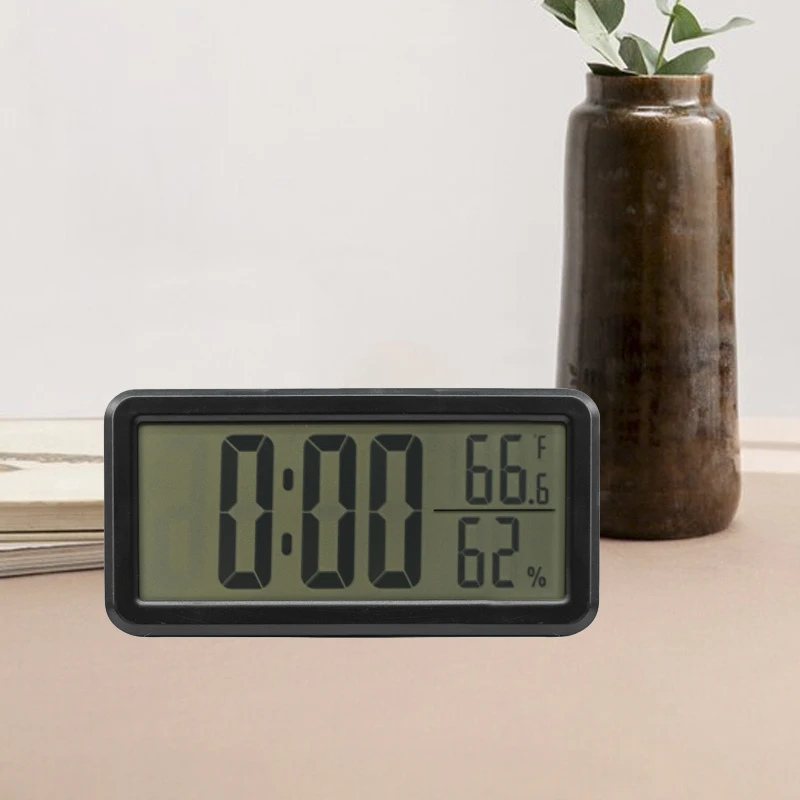 Large Screen Time Date Temperature Humidity LCD Display Digital Clock Home Decoration Desk & Table Clocks