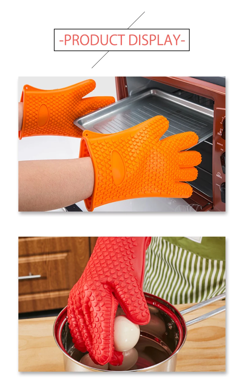 Customized Logo Extra Thick Nonslip Heat Resistant Silicone Oven