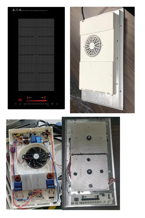 Slider Touch Control Built in Domino 2 Burner Two Double Cooking Zone Induction Hob Cooker Cookstove CE CB ETL KC EMC ERP