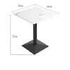 Snow mountain white-60 cm-black wrought-iron legs