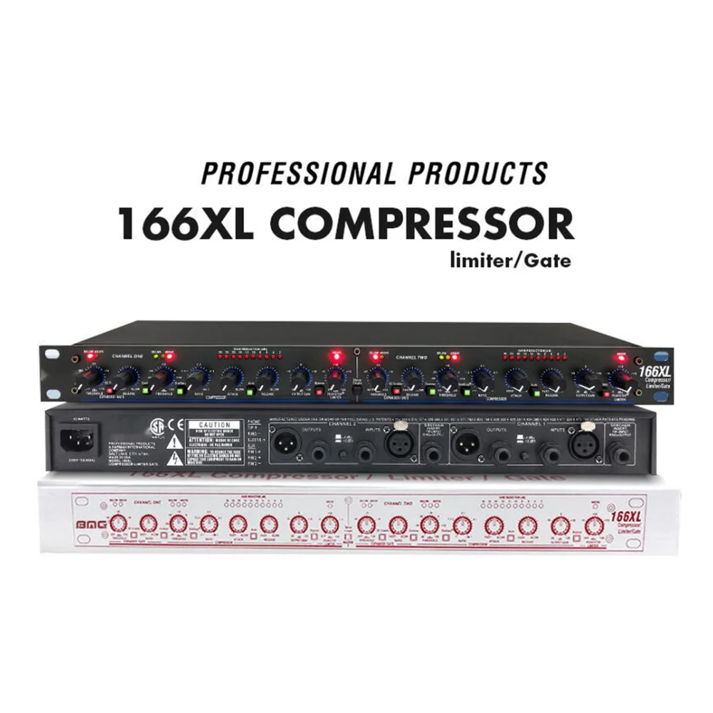 DTM・DAW dbx 166XL COMPRESSOR LIMITER / GATE Demao DBX 166XL 2 Channel Compressor Limiter with Noise Gate for