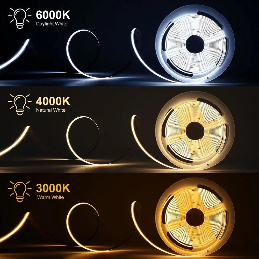 Wholesale DC24V COB LED Strip Light 4000K Natural White Indoor Super ...