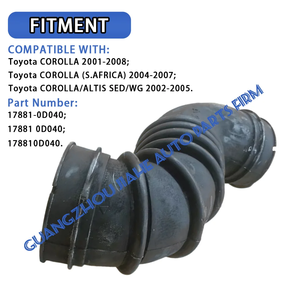 Mangueiras de Admissão de Ar 17881-0D040 para Toyota Corolla Altis