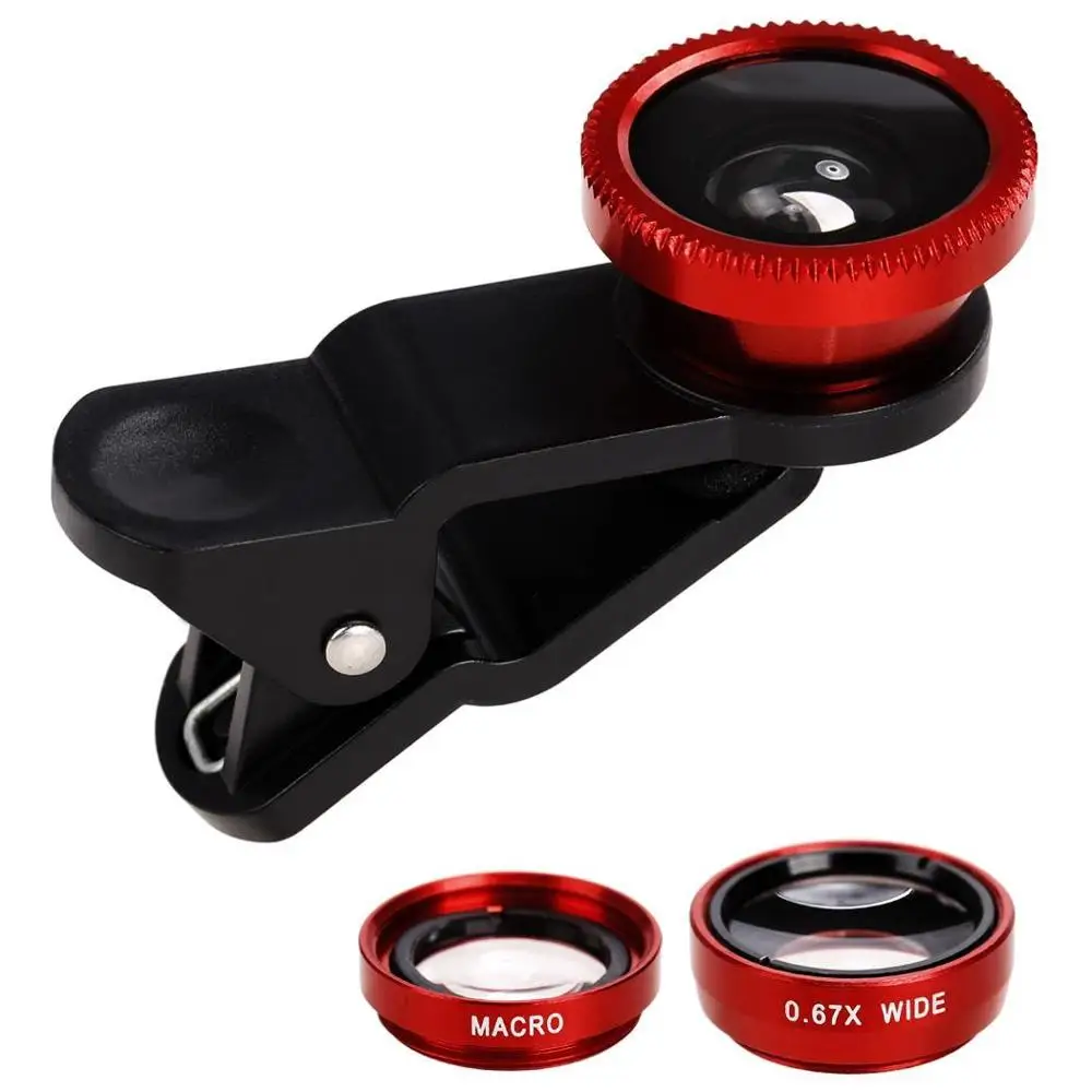 2022 Hot 3 in 1 Wide Angle Macro Fisheye Lens Smartphone Mobile Phone Lens Fish Eye for Phone Camera Lens