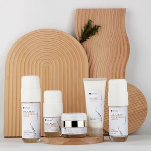 OEM Custom Logo Beauty Facial Skincare Kit Cleansing Hydrolyzed Collagen Firming Anti Aging Whitening Skin Care Set