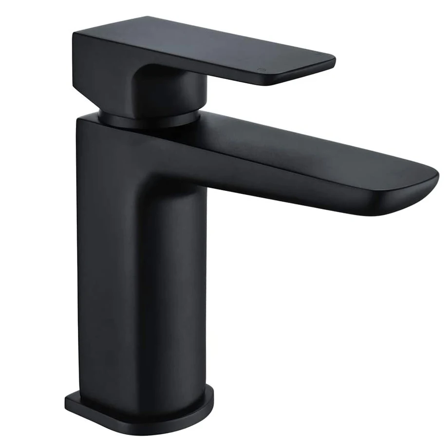 CURNEAL Mono Basin Mixer Tap, Round Design Bathroom Black Basin Faucets Mixer