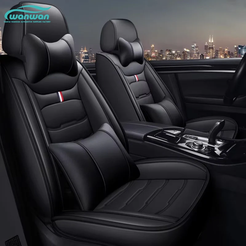 Leather Car Seat Cover Four Seasons Universal Wash-Free Cushion Easy-to-Care Seat Accessory