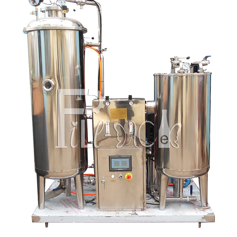 Volume Ratio 2.5 / 4 Times CO2 Mixer Mixing Machine Saturator for Carbonated Gas Drink Beverage /sparkling Water Processing