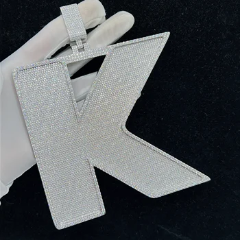 Silver S925 VVS Diamond Pendants Iced Out VVS Moissanite Custom Hip Hop Fine Jewelry Letter Pendant for Men