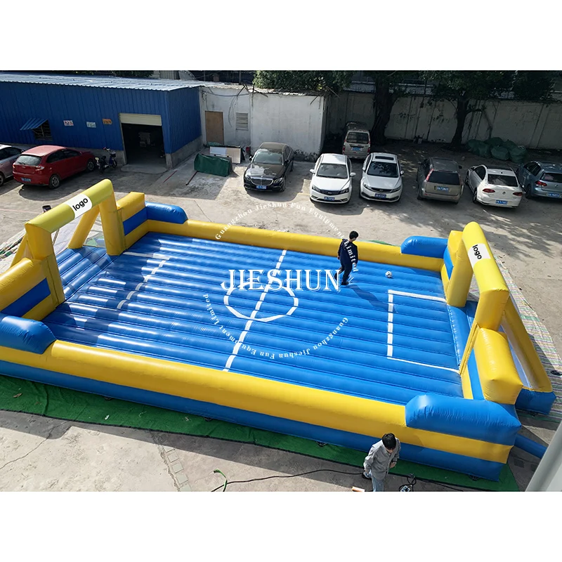 High Quality Team Game Inflatable Soapy Football Pitch Inflatable Human Football Field With Floor for Sale
