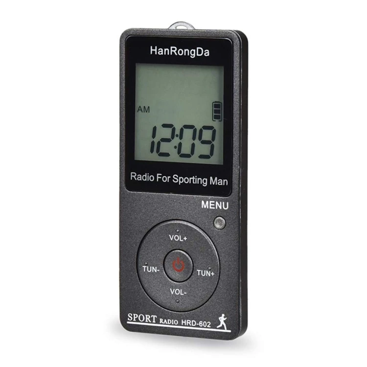 Multifunction Digital Display FM AM Mini Sports Radio with Step Counting Function Portable Music Player