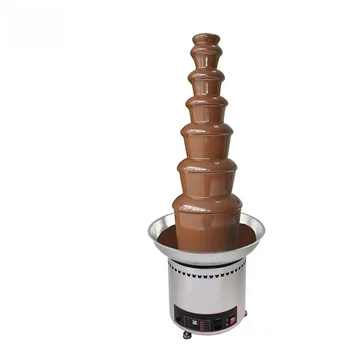 Chocolate fountain machine Waterfall machine Home party wedding all stainless steel electric buffet sesame machine 6 layers