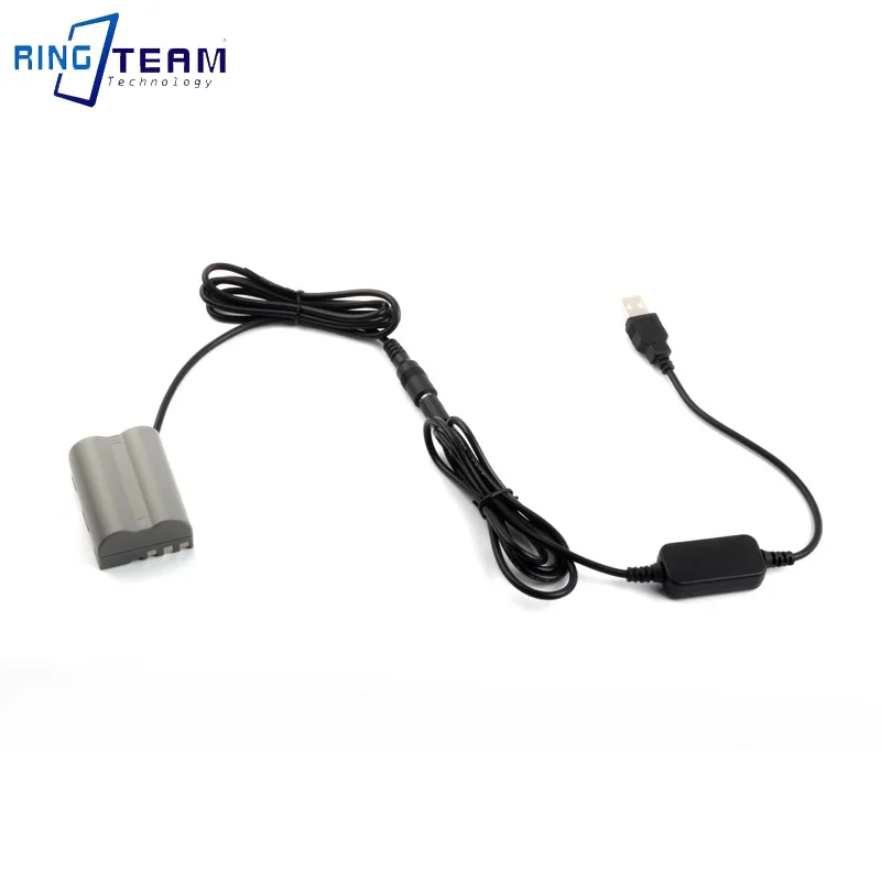 Straight Cable 8V USB Power Cable+EN-EL3E Dummy Battery EL3E for Nikon D50 D70 D70S D80 D90 D100 D200 details