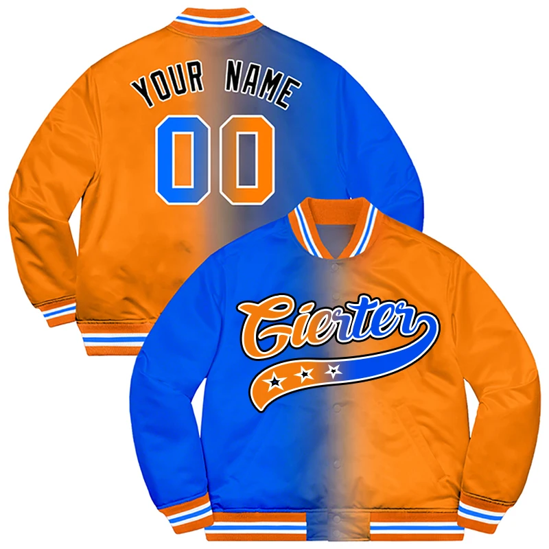 Custom Men's Unique Baseball Jacket Casual Sweatshirt Personalized Stitched Name Baseball Jackets For Men