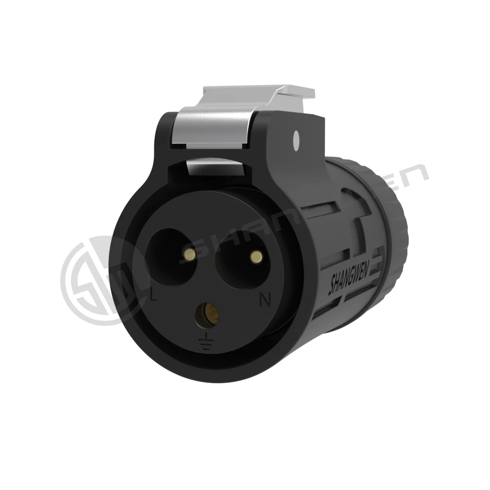 Black IP65 Powercon Connector 3-Pin Waterproof Outdoor Aviation Plug with Female Socket IP67 Large Current Charge Connector