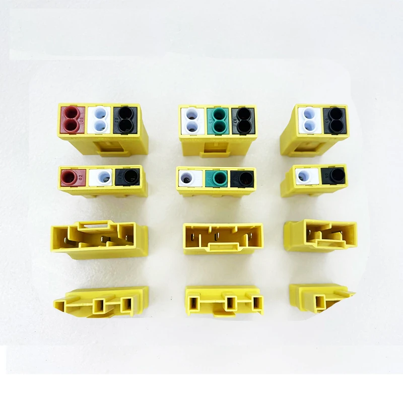 Желтый безвинтовый соединитель, аксессуар 2-4 провода, разъединитель для разъема, гнездовой разъем для 4,00 мм²