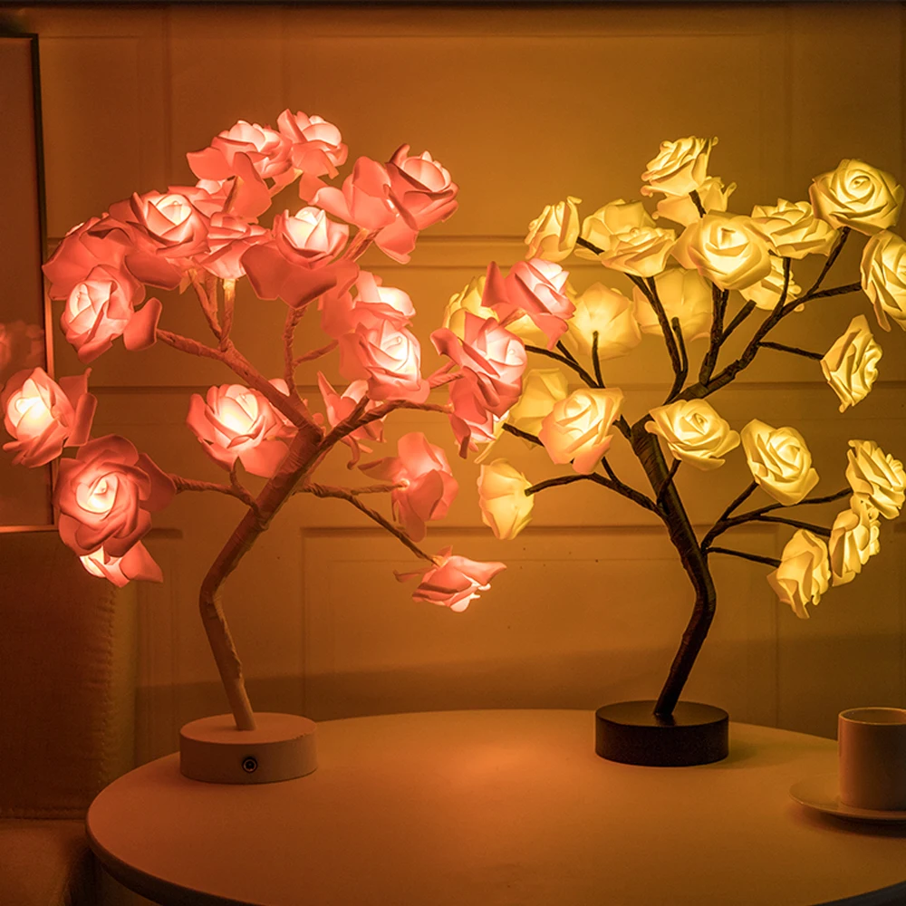 Creative Tree Shape LED Night Lamp Desktop Night Light Bedroom Room Decoration