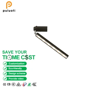 Modern Floodlight Ceiling Surface Cob Magnetic Track Lighting System Foldable Angle Black Led Permanent Lighting Track Indoor