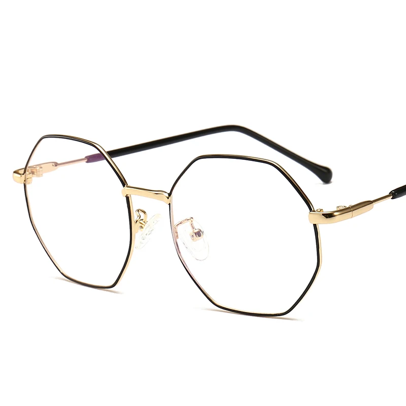 Maßgefertigte optische Brillen für Damen und Herren mit polygonalem Design und Metallfassungen_voghion.com