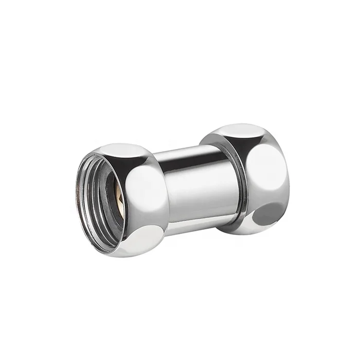 Brass Chrome Straight Fittings For Heated Towel Rail / Towel Warmer  BJ61002