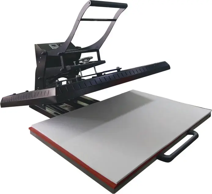 Black manual tshirt 80x100 heat press machine large format for